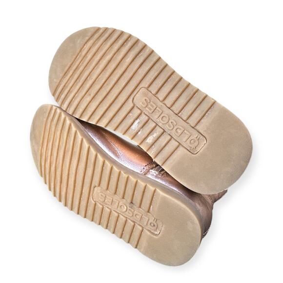 Old Soles Pink Gold Starling Leather Ankle Boots, Size 25 EU, 9 US - Picture 11 of 12